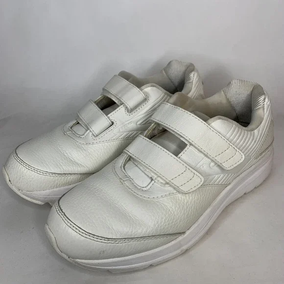 Brooks Addiction Walker Womens 9 B White Leather Comfort Walking Shoes - Picture 3 of 8
